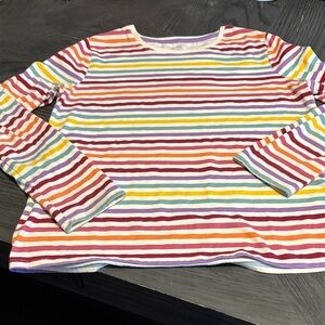 Wonder Nation Multicolor Striped Long Sleeve Tee